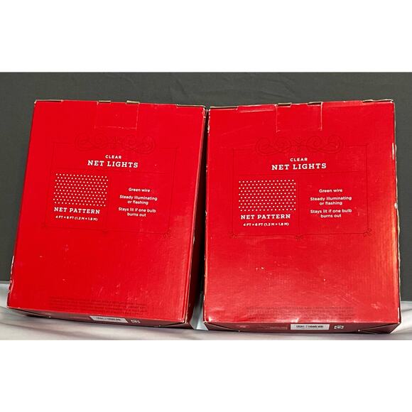 Holiday New in Box Set of 2 Wondershop 150 Count 4X6 Net Clear Light Green Wire - Picture 6 of 8